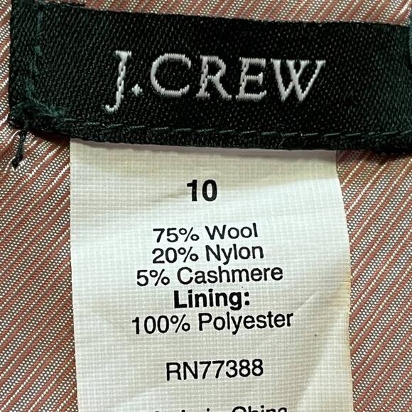 J.CREW A-line Francie Skirt in Coral Orange  Wool Cashmere SZ 10 - Picture 7 of 9